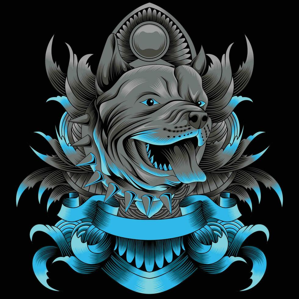Pitbull vector illustration