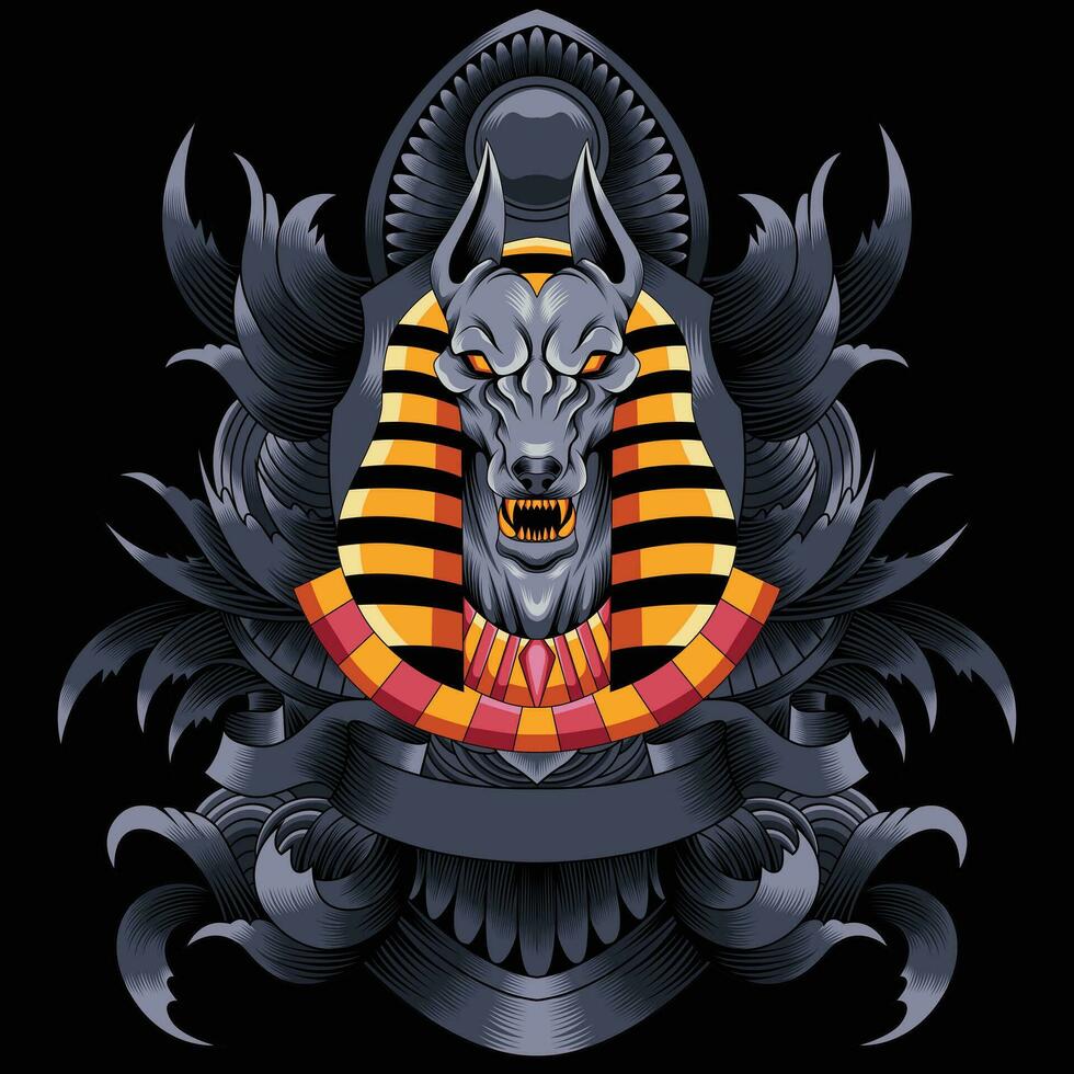 anubis vector ilustración