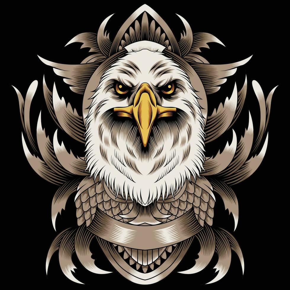 Ilustración de vector de cabeza de águila