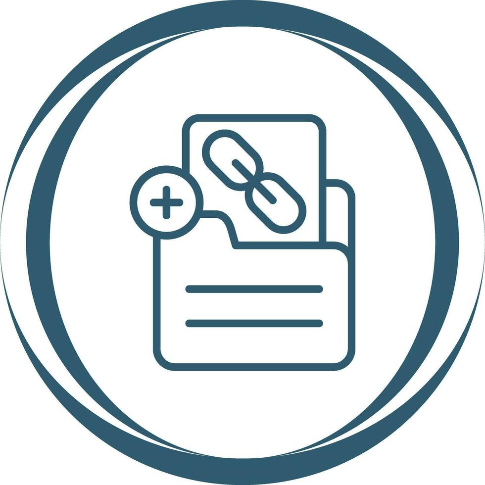 Document Insert Link Vector Icon