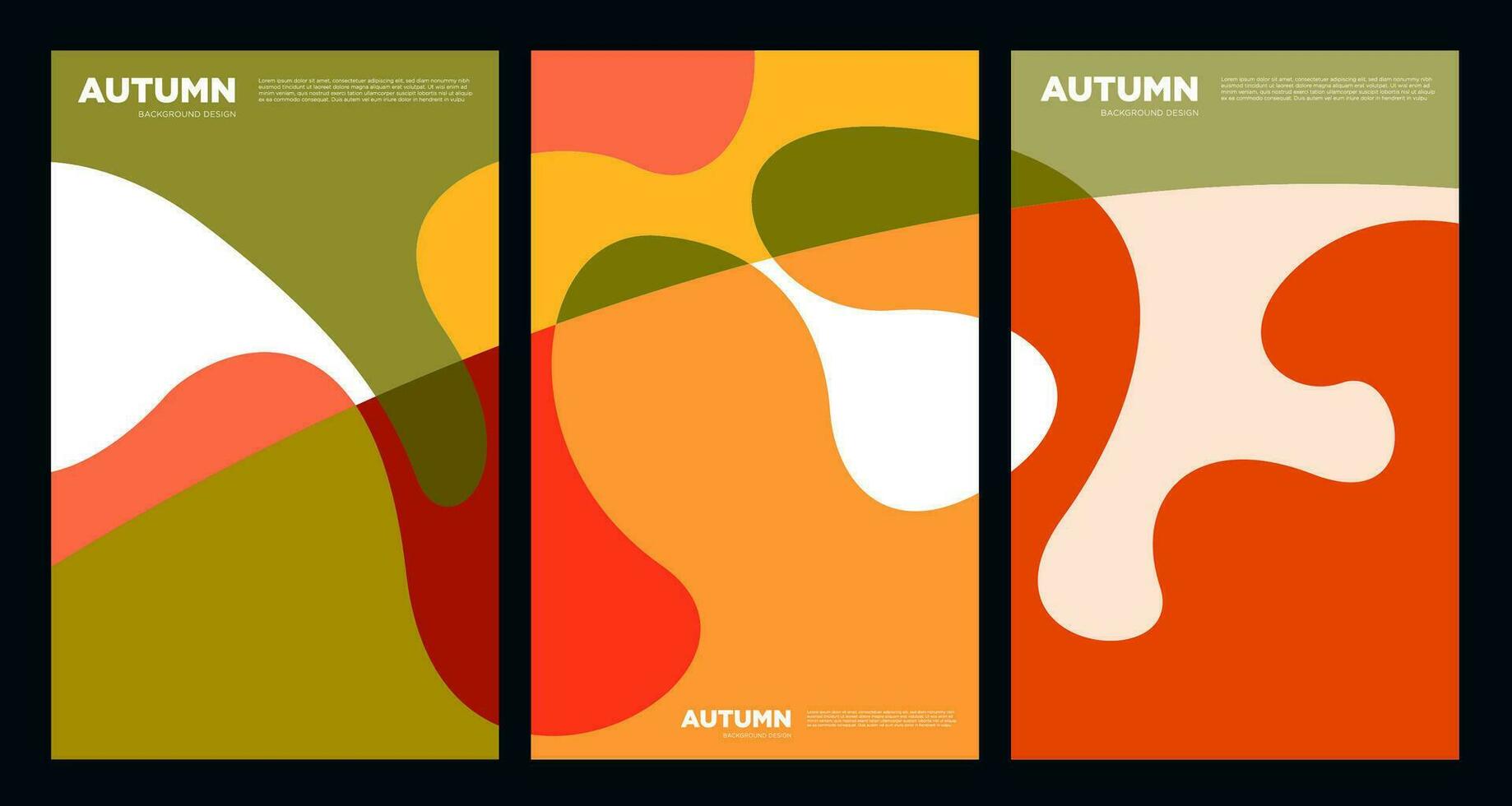 Vector Colorful Abstract Liquid and Fluid Background for Autumn and fall season