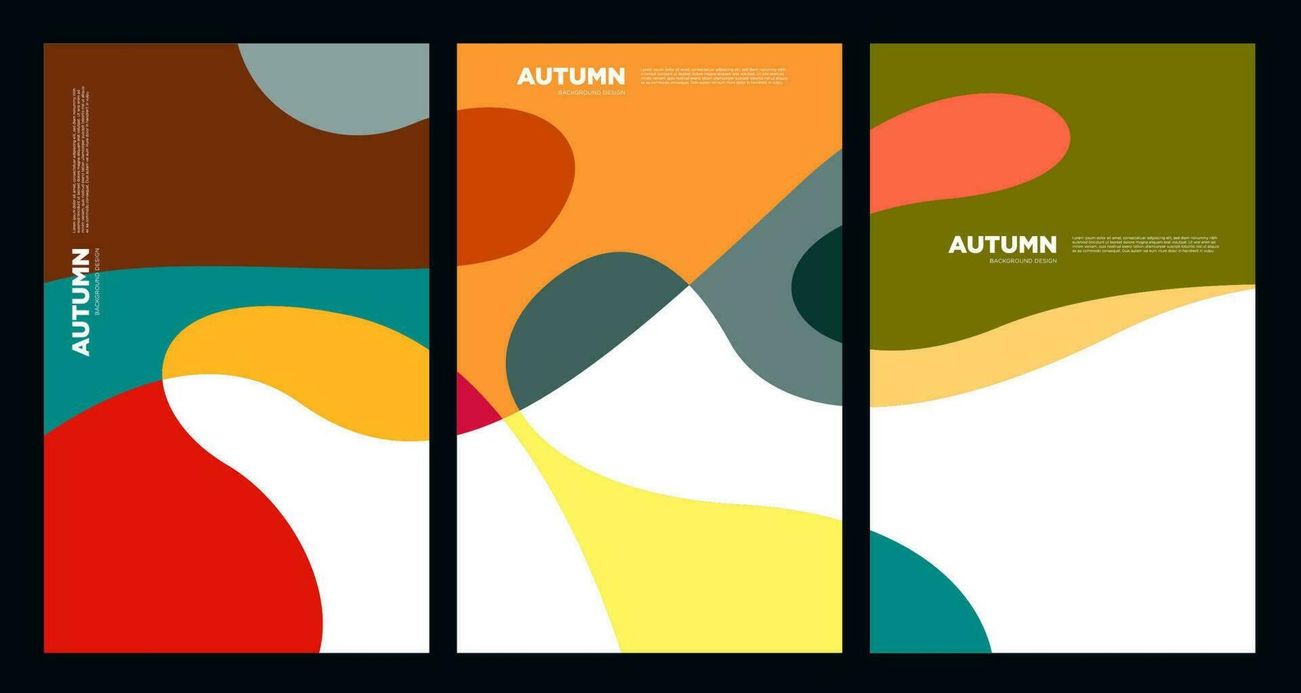 Vector Colorful Abstract Liquid and Fluid Background for Autumn and fall season