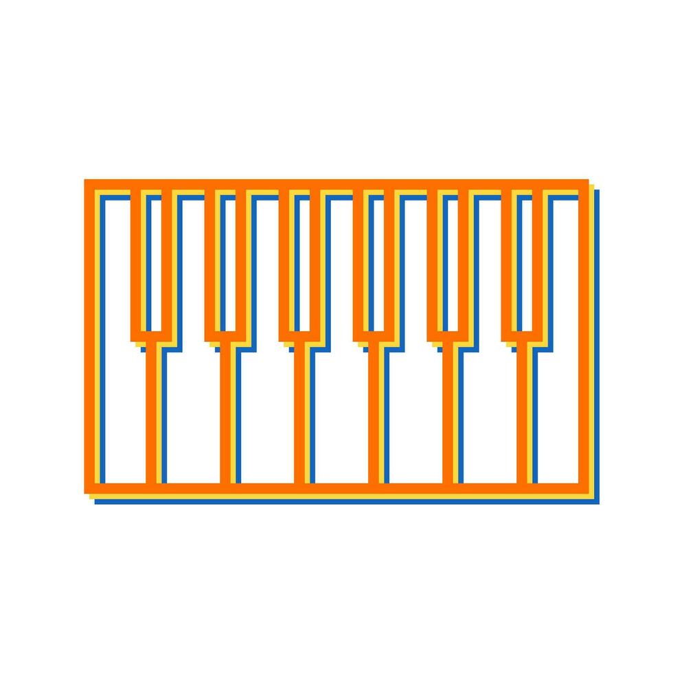 Piano Keyboard Vector Icon