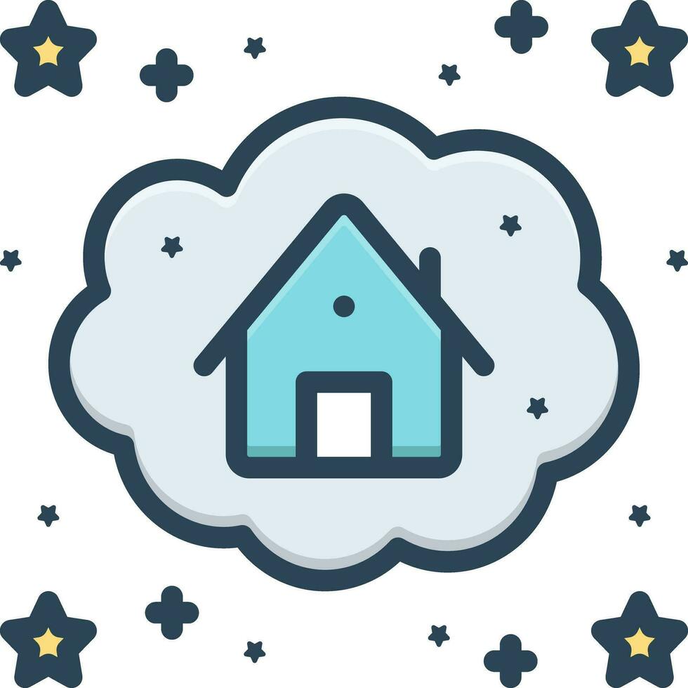 color icon for dream vector