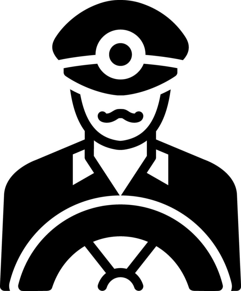 solid icon for driver vector