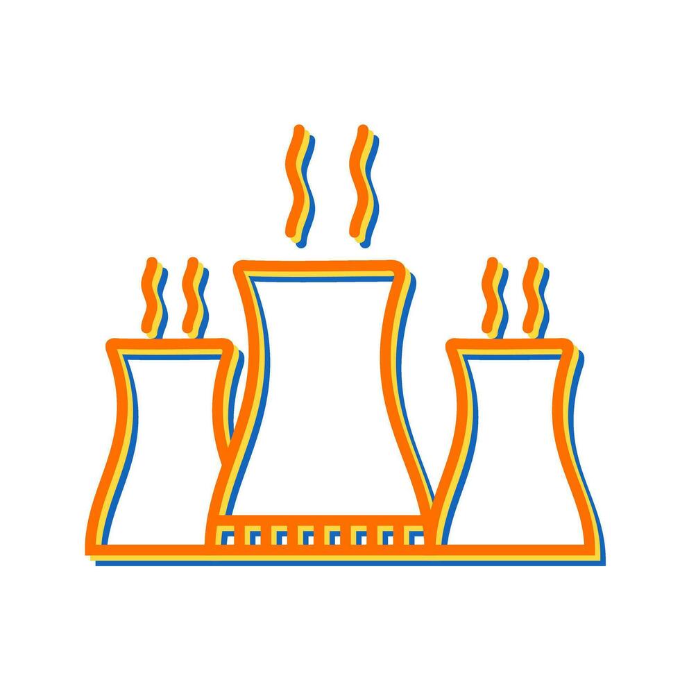 Nuclear Plant Vector Icon
