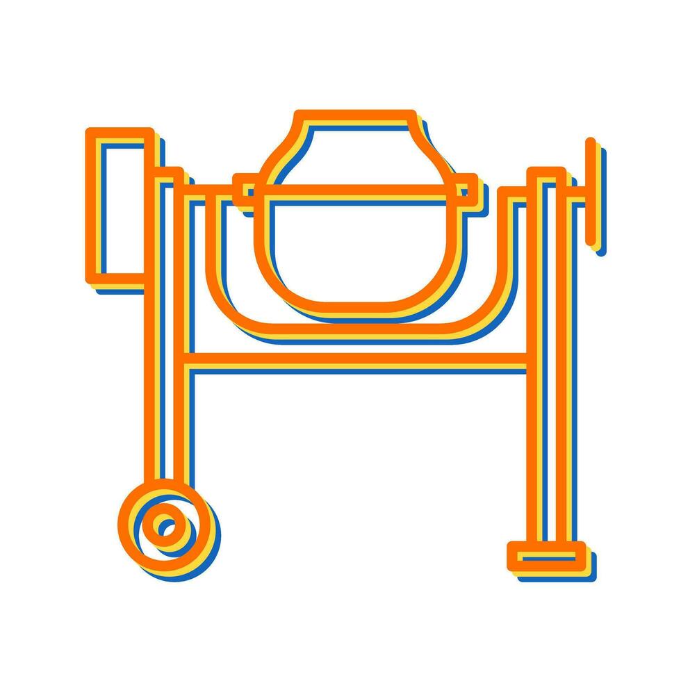 Cement Mixing Vector Icon