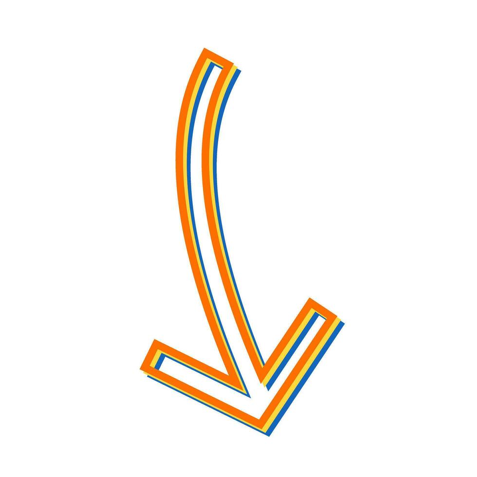 Arrow Pointing Down Vector Icon