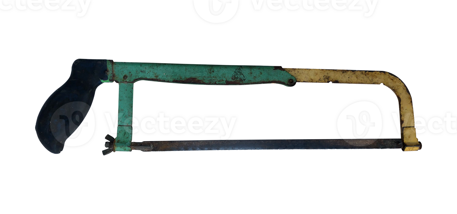 old manual hacksaw isolated element png