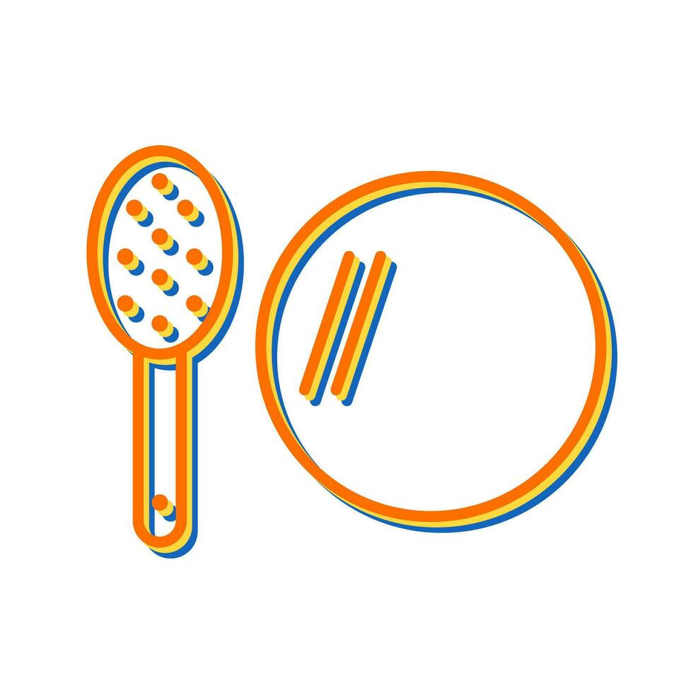Brush and Mirror Vector Icon