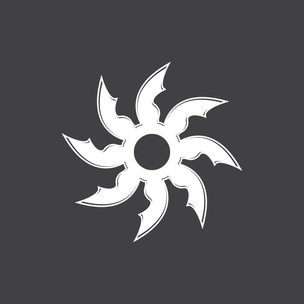 Ninja Shuriken logo vector template