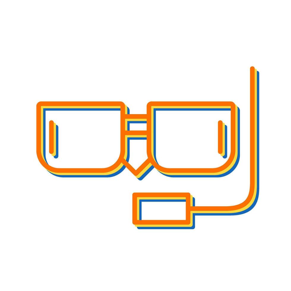 icono de vector de snorkel