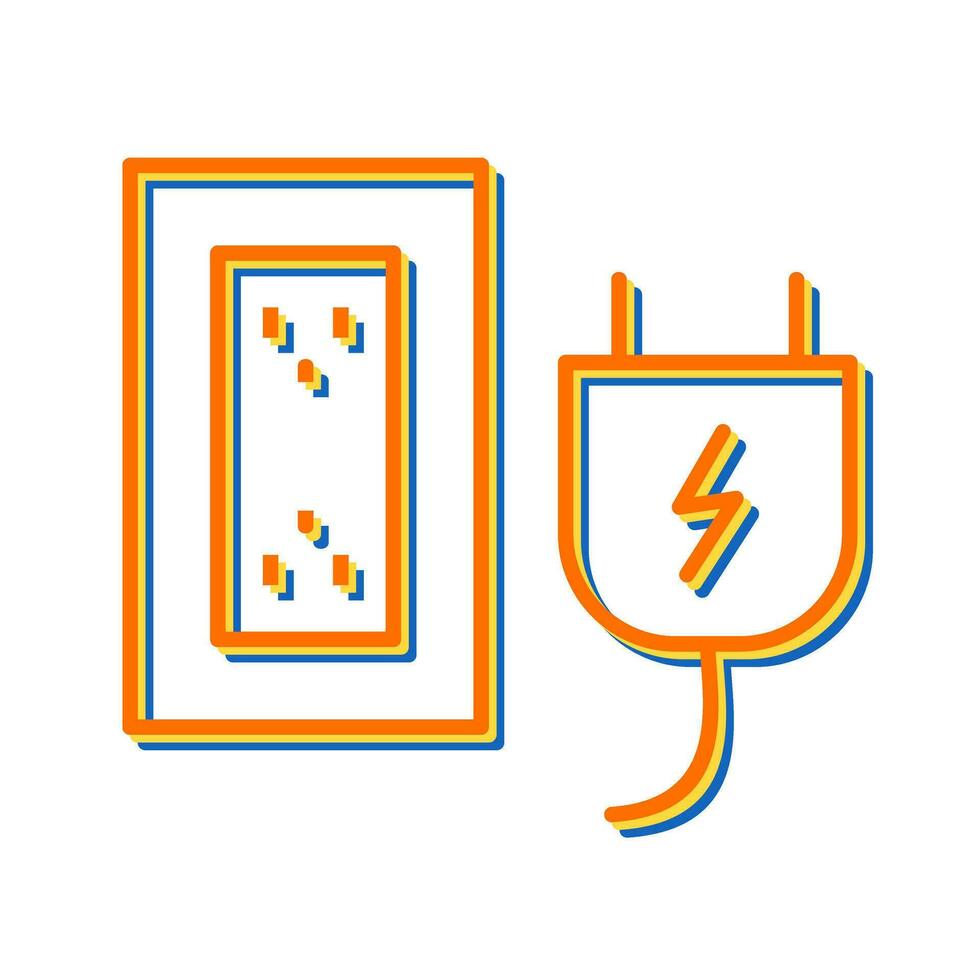Plug and Socket Vector Icon