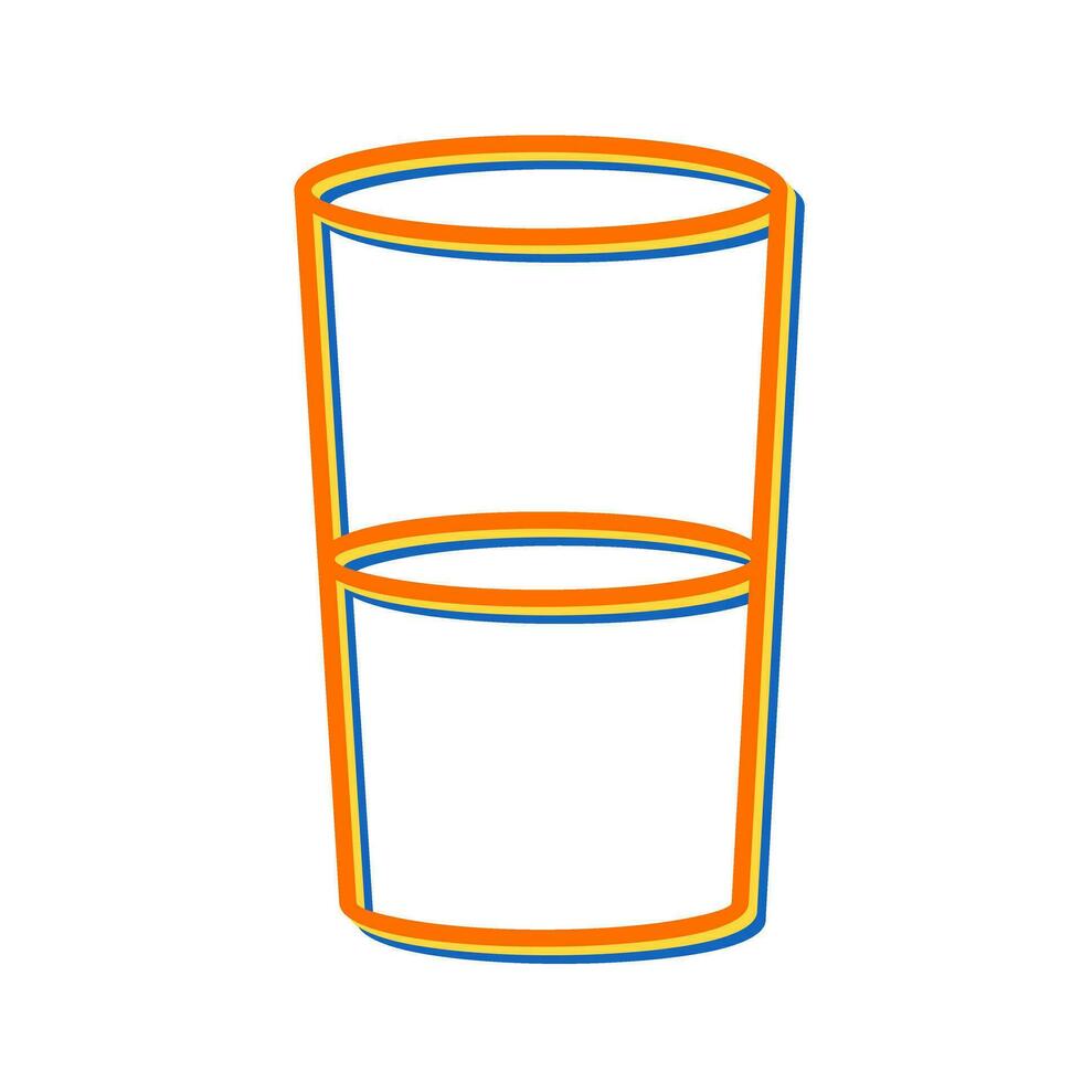 icono de vector de vasos de agua