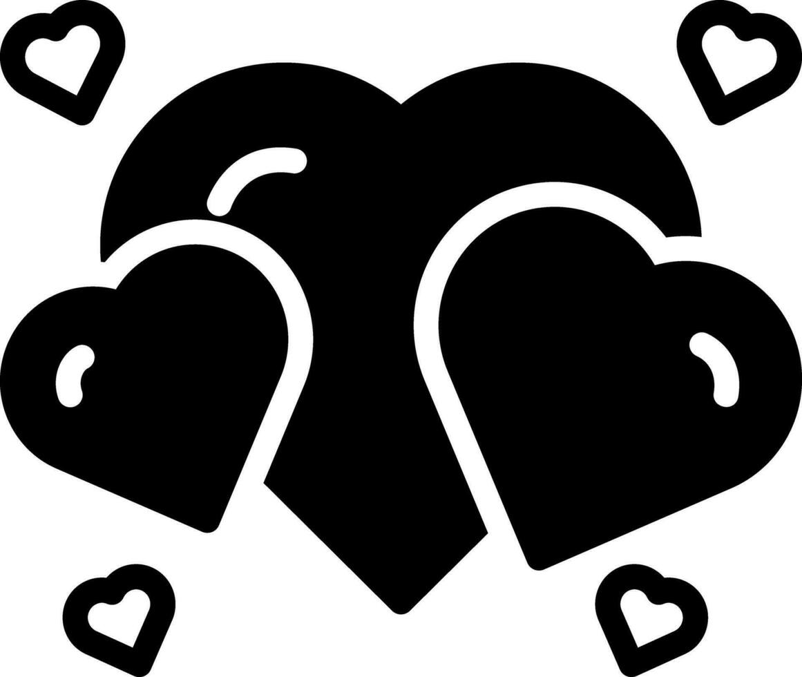 solid icon for hearts vector