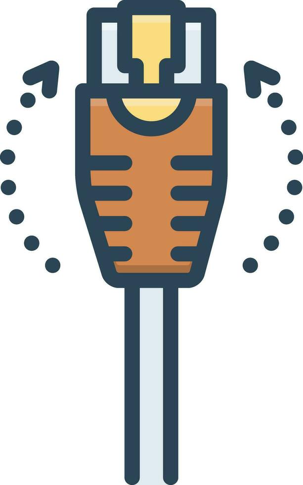 color icon for ethernet vector