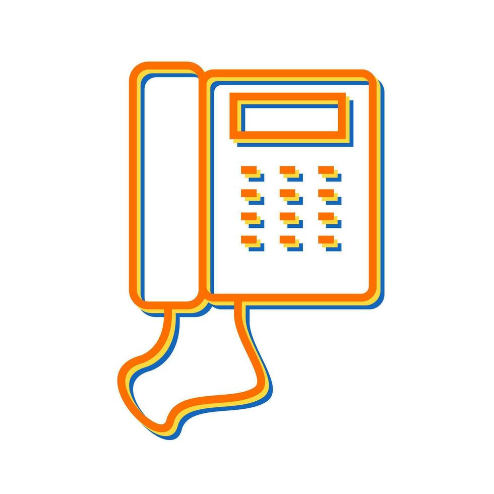 Telephone Set Vector Icon