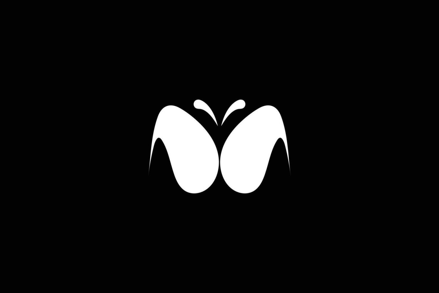 Minimal Awesome Creative Trendy Professional Butterfly  Logo Design Template On Black Background 1 vector