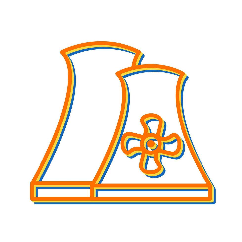 Nuclear Plant Vector Icon