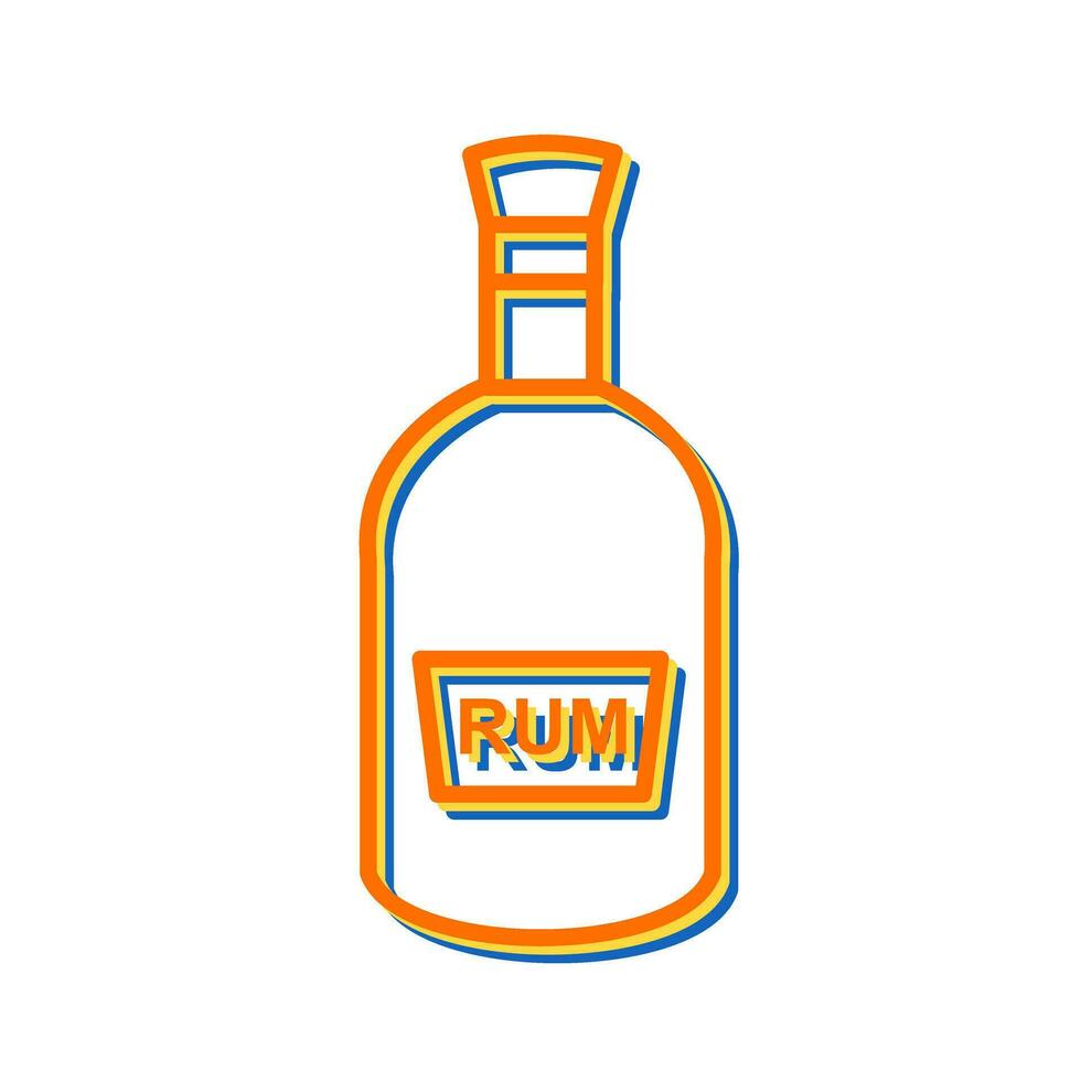 botella de ron vector icono