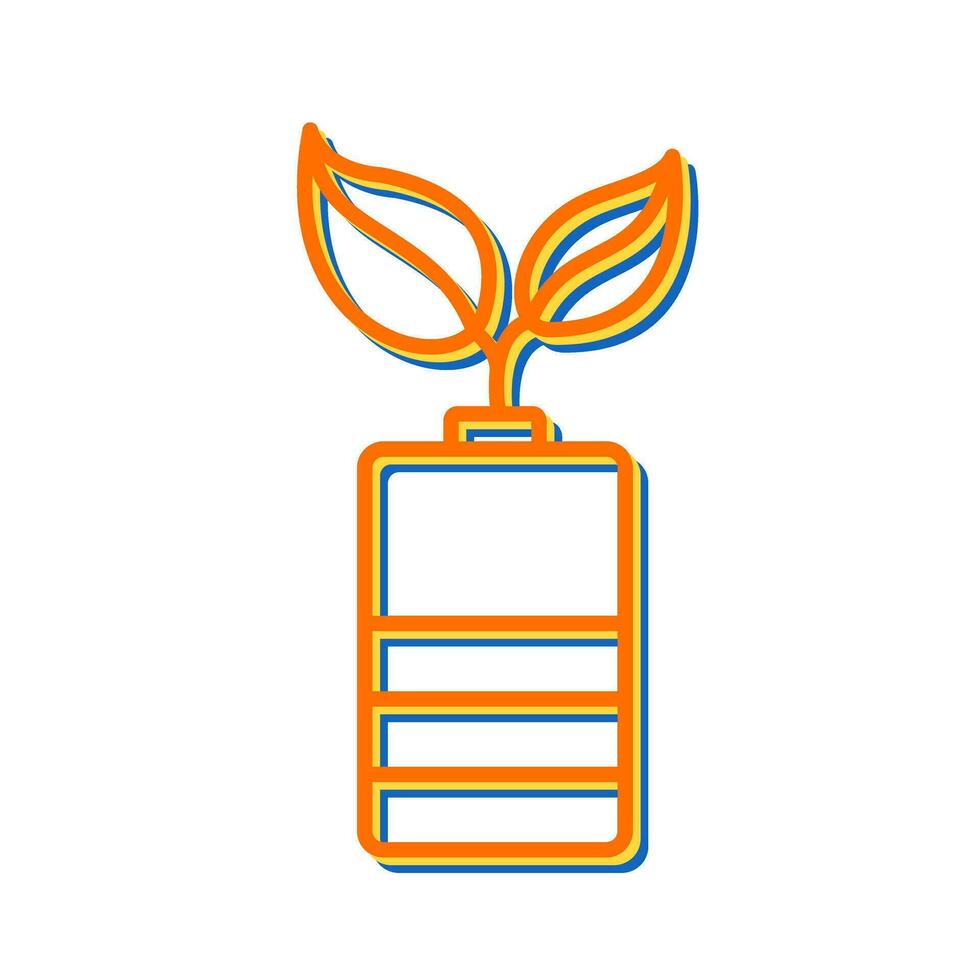 Eco friendly Battery Vector Icon