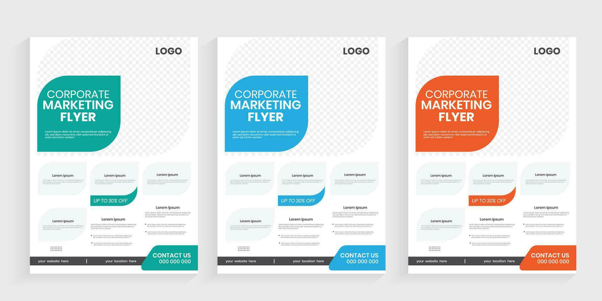 Corporate agency new trendy flier with eps-10 source file vector