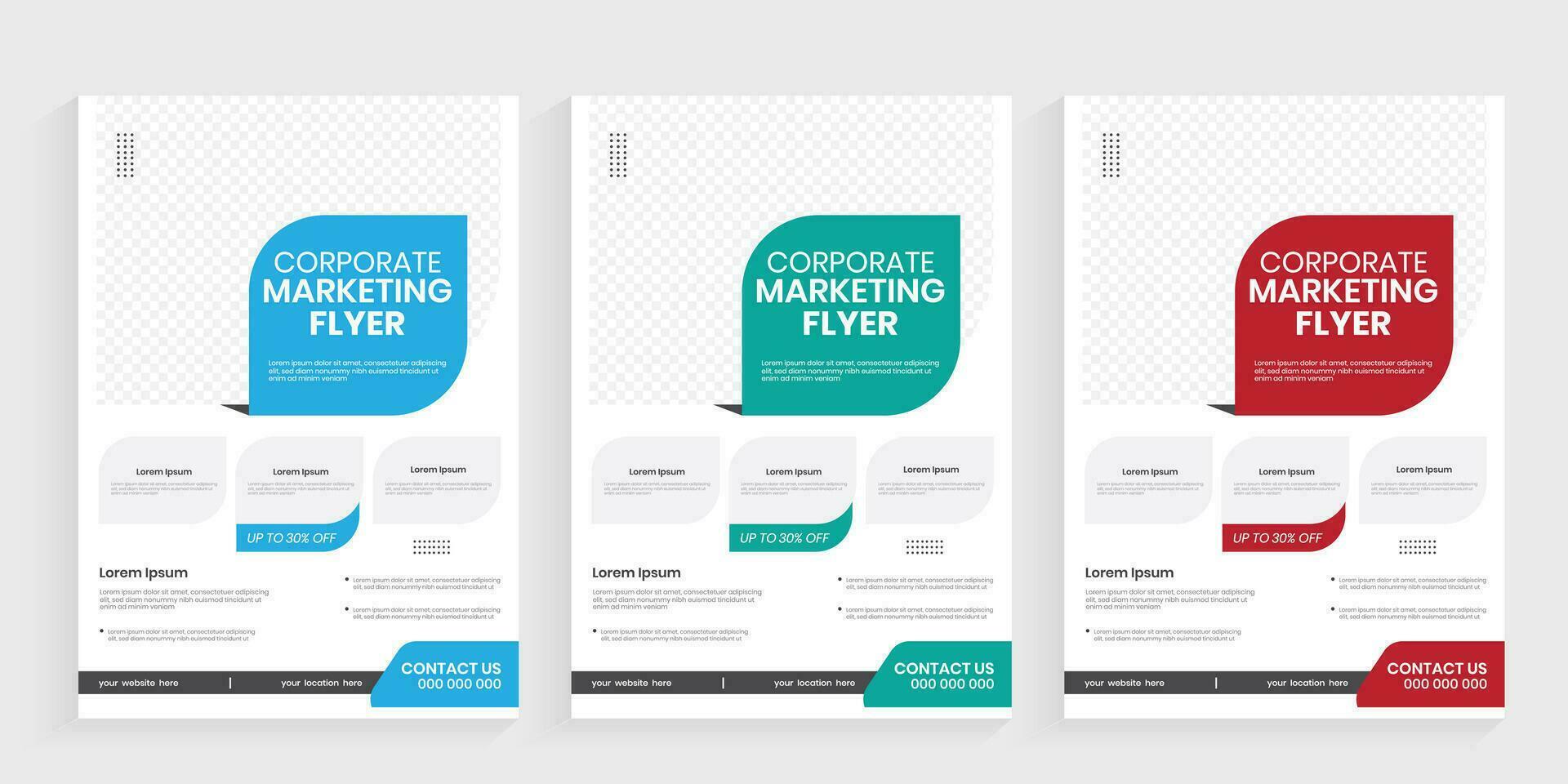 Corporate agency new trendy flier with eps-10 source file vector
