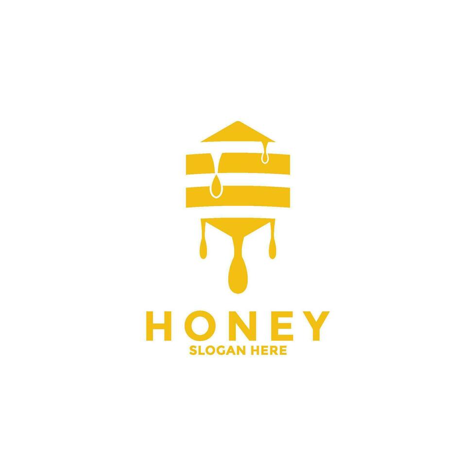 Honey logo design inspiration, Honey Bee logo vector icon template