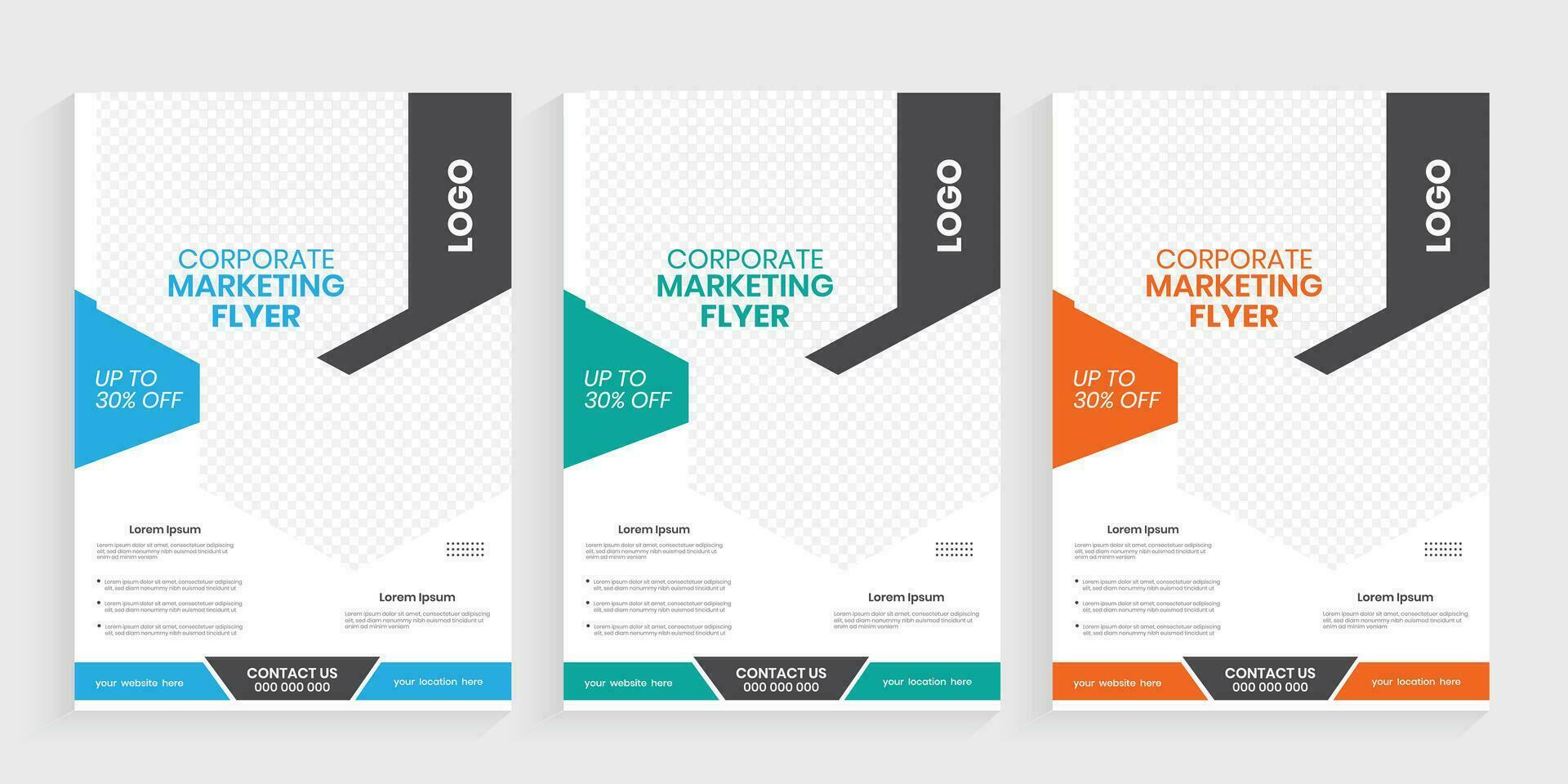 New trendy style business marketing a4 flier and handout design vector