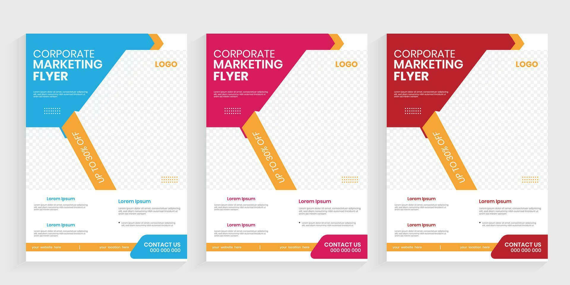 New one pager brochure cover, and a4 flier handout template vector