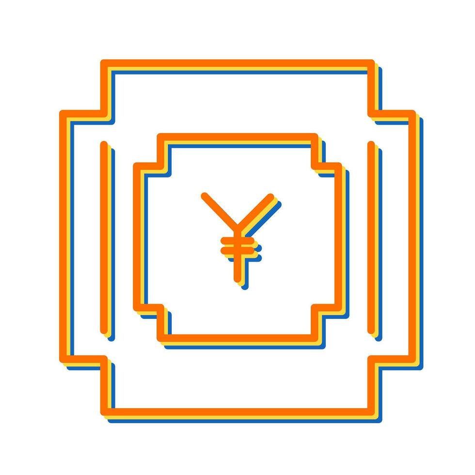 icono de vector de símbolo de yen