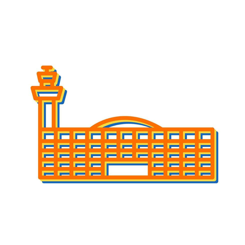 icono de vector de edificio de aeropuerto