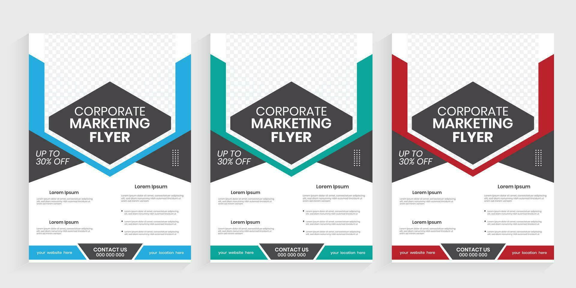 Company business marketing print a4 flier and leaflet brochure design vector
