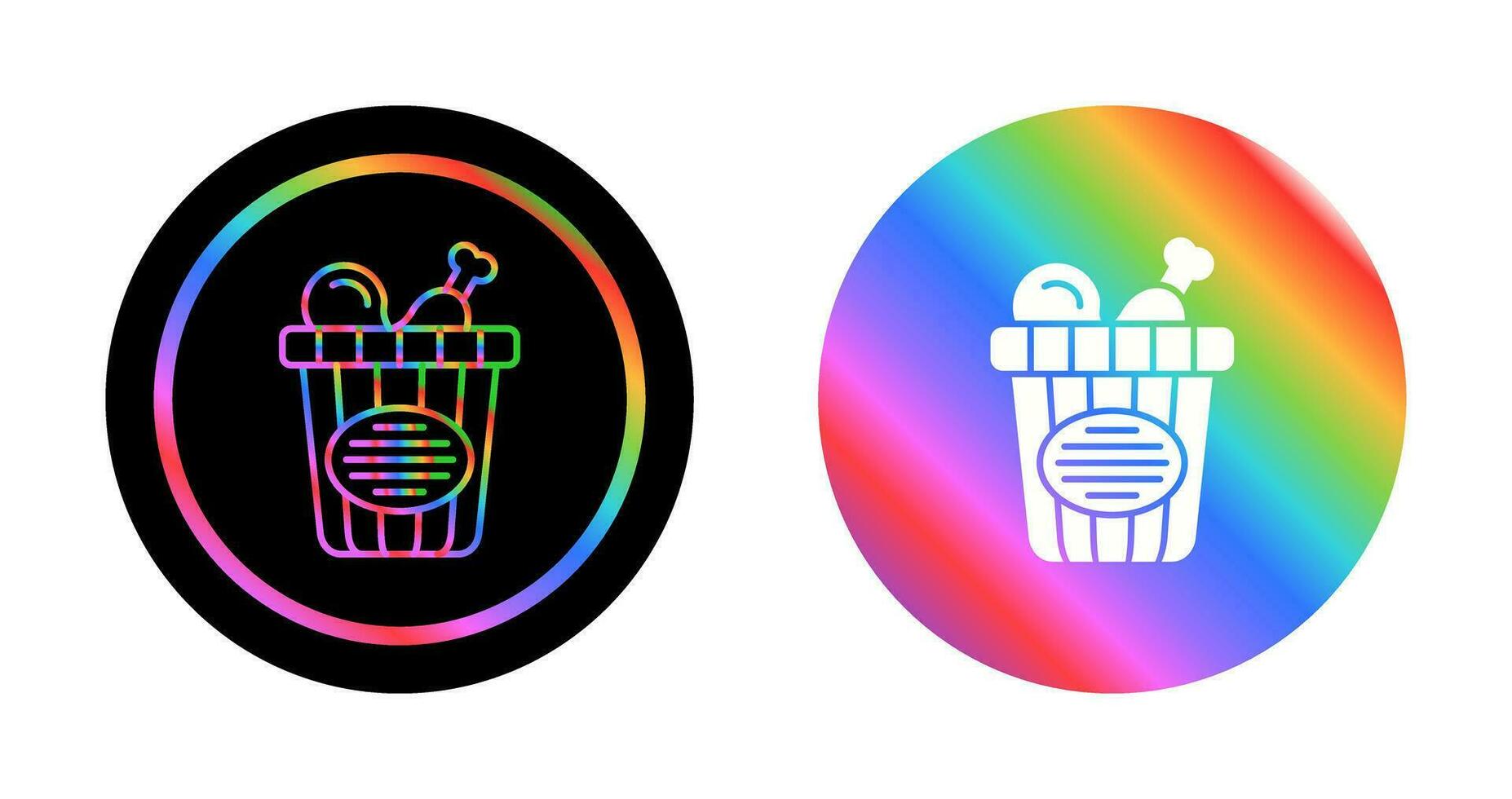 Chicken Bucket Vector Icon