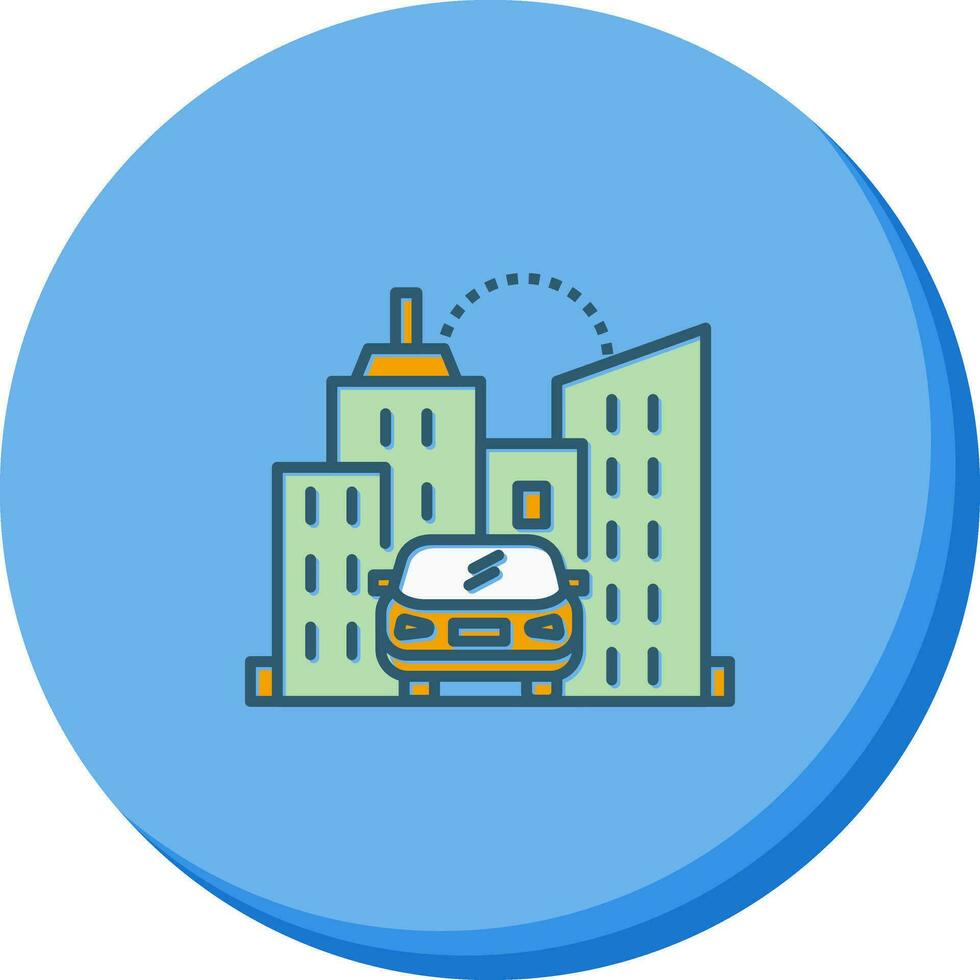 Car in city Vector Icon