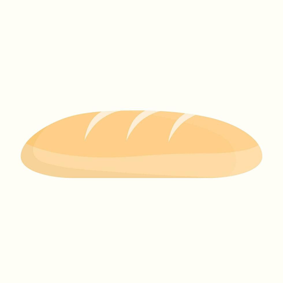 Free kawaii cute French baguette vector art illustration