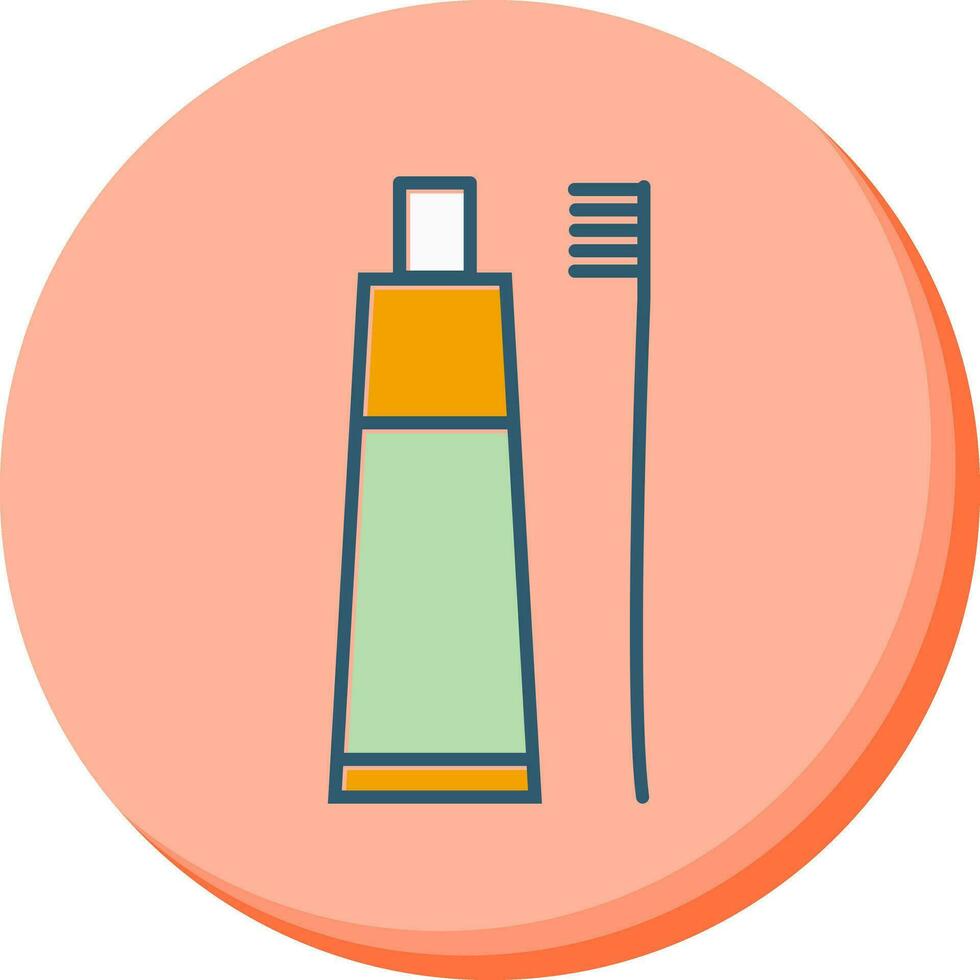 Toothbrush and Toothpaste Vector Icon