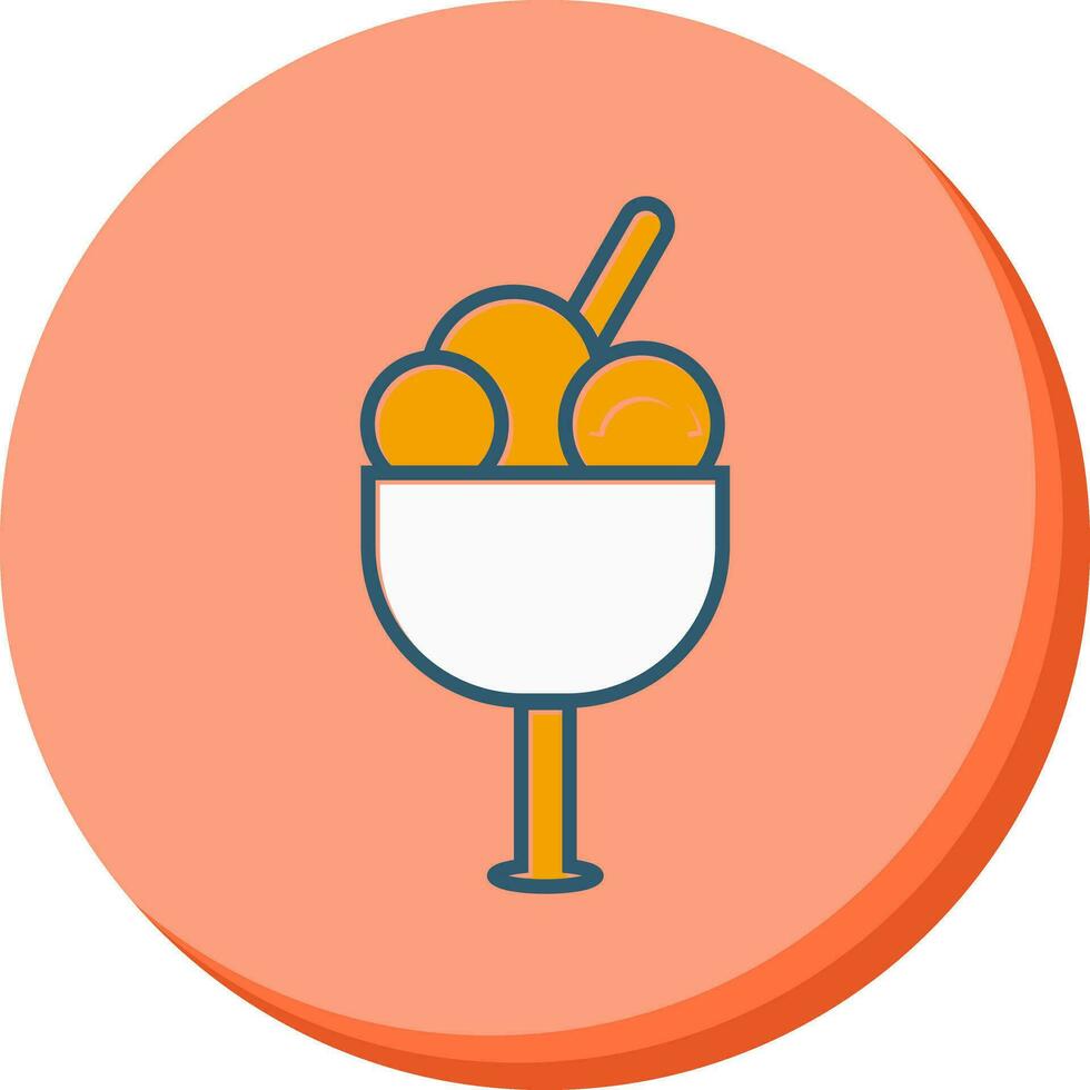 icono de vector de copa de helado