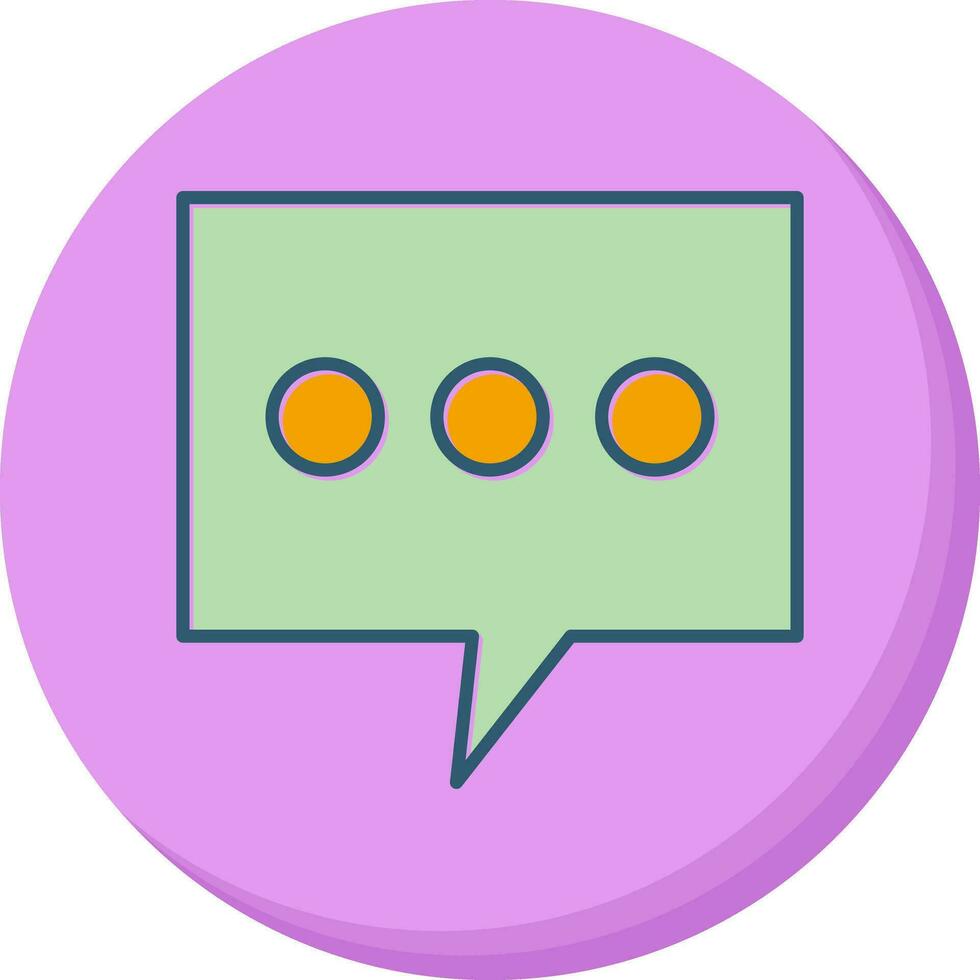 Single Message Bubble Vector Icon