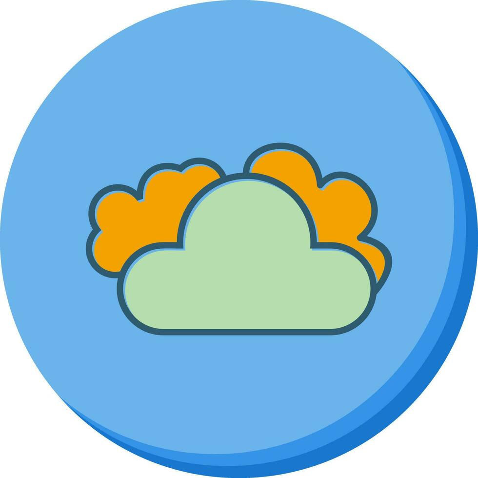 icono de vector de clima nublado