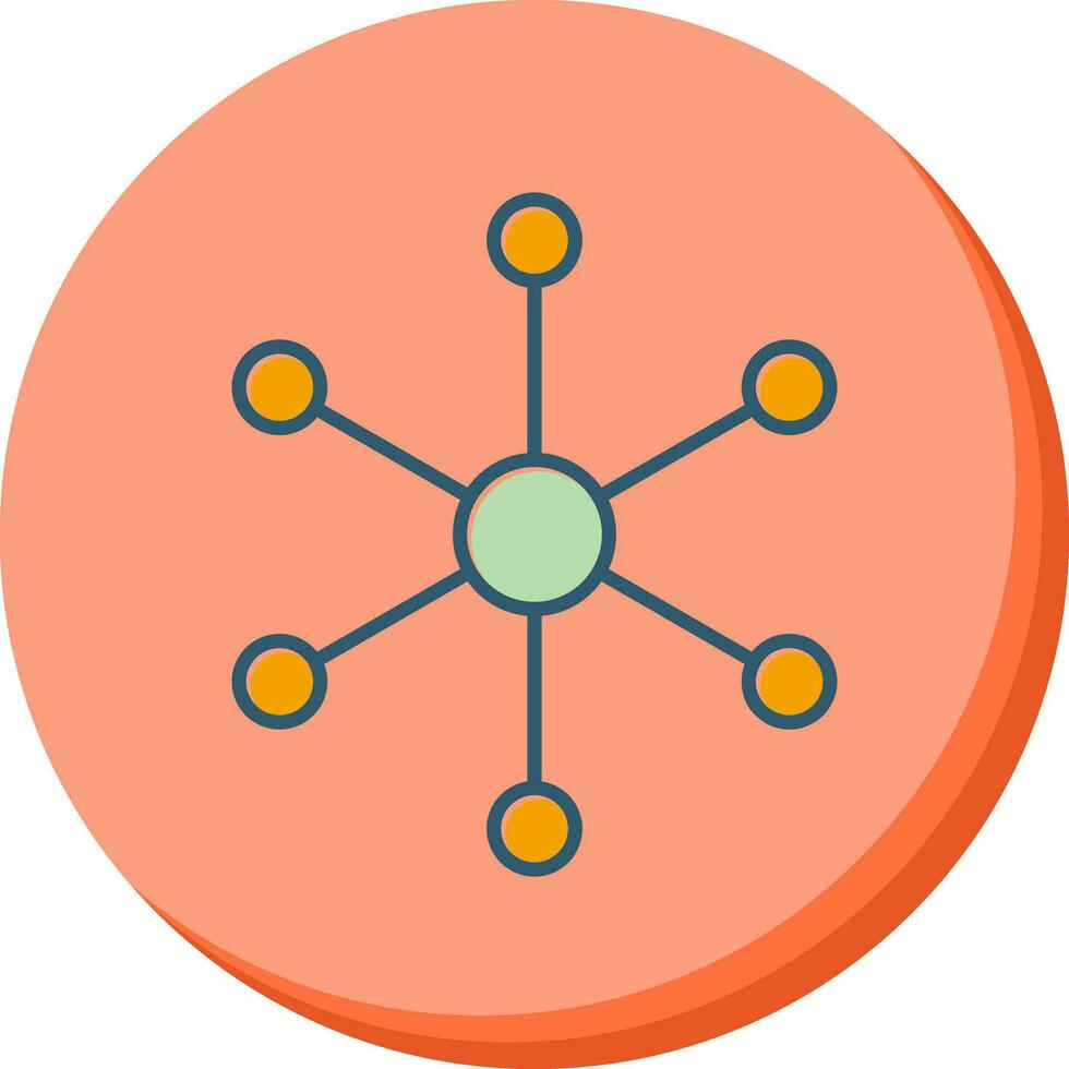 icono de vector de estructura molecular