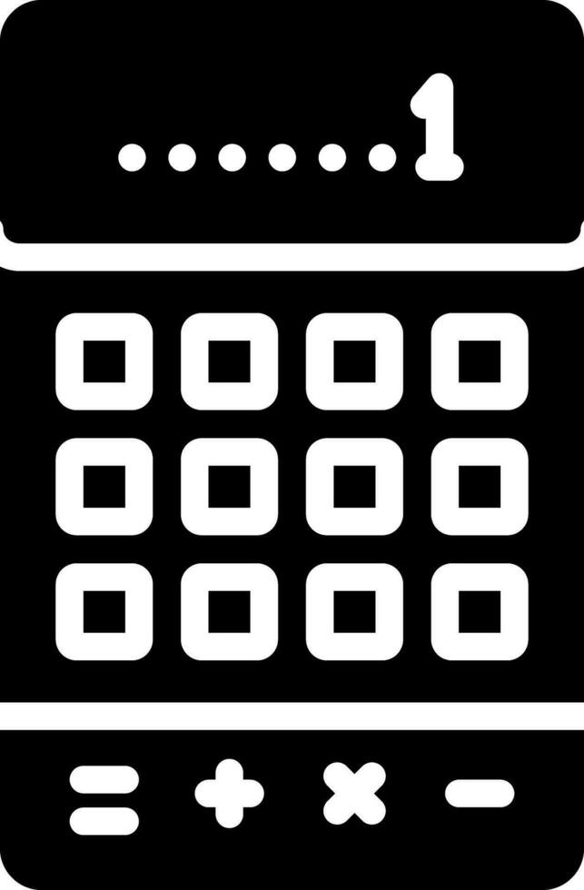 solid icon for calculator vector