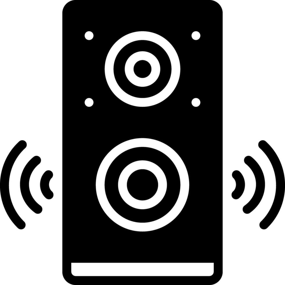 solid icon for sound vector