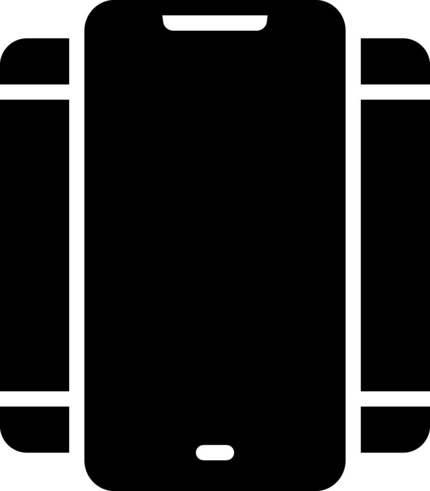 solid icon for mobiles vector