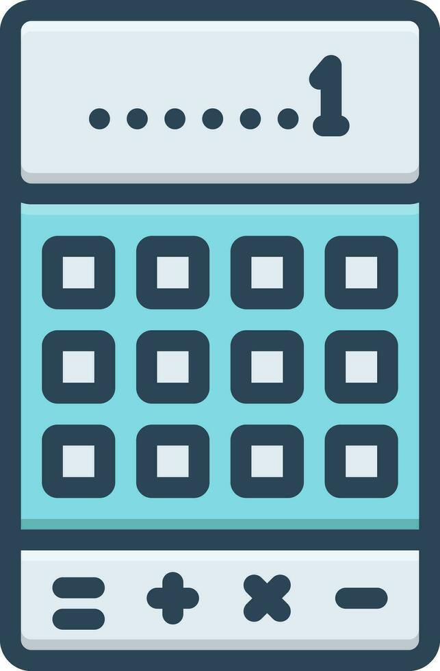 color icon for calculator vector