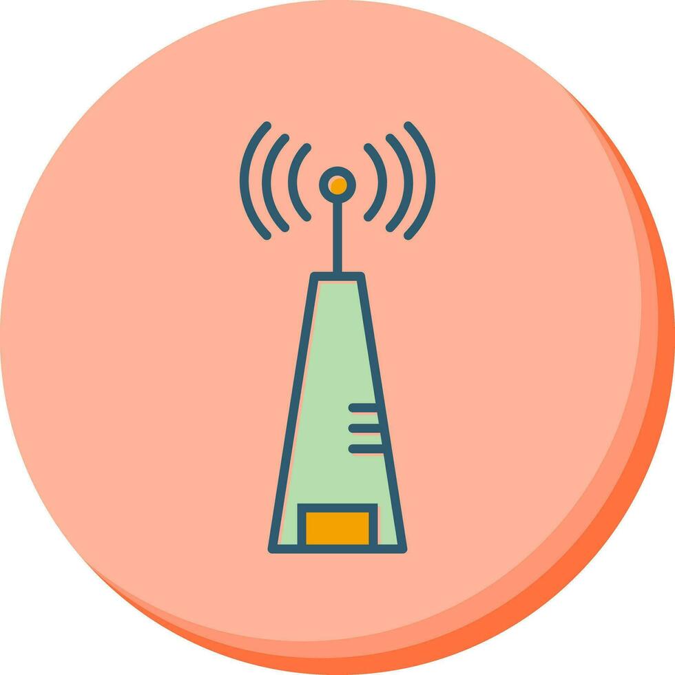 icono de vector de torre de señales
