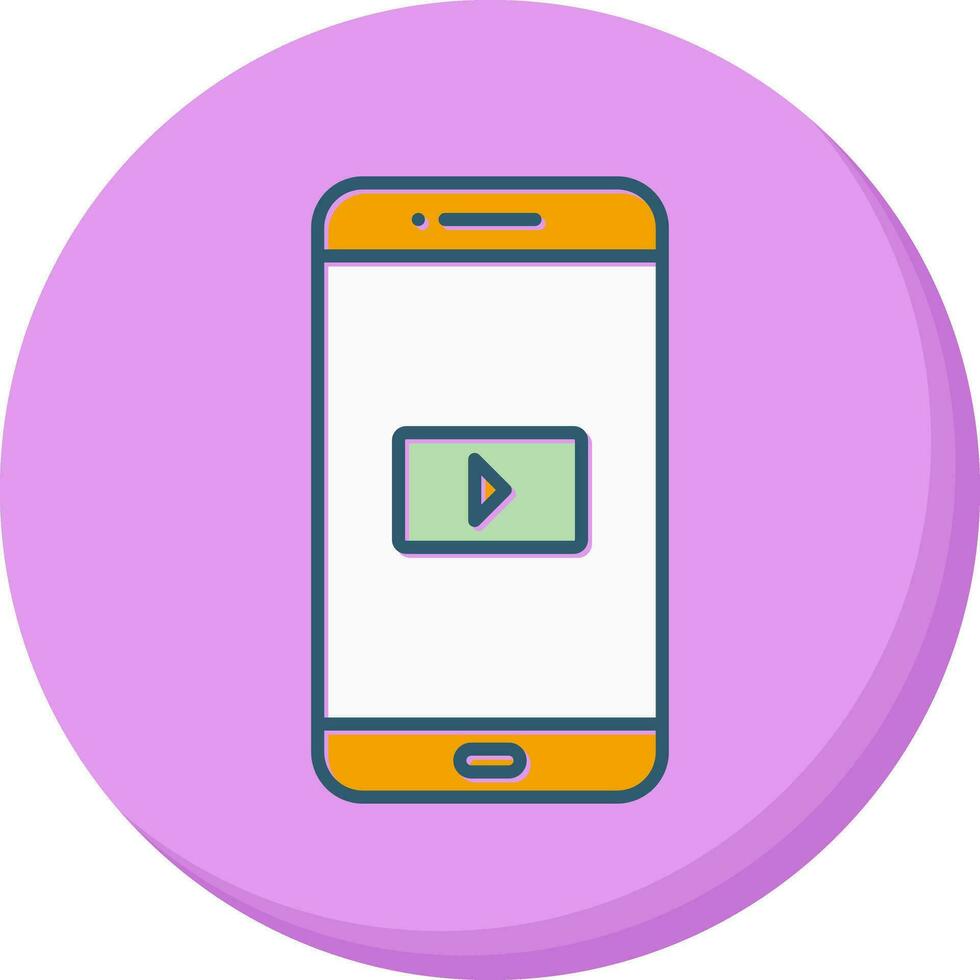 icono de vector de aplicación de video