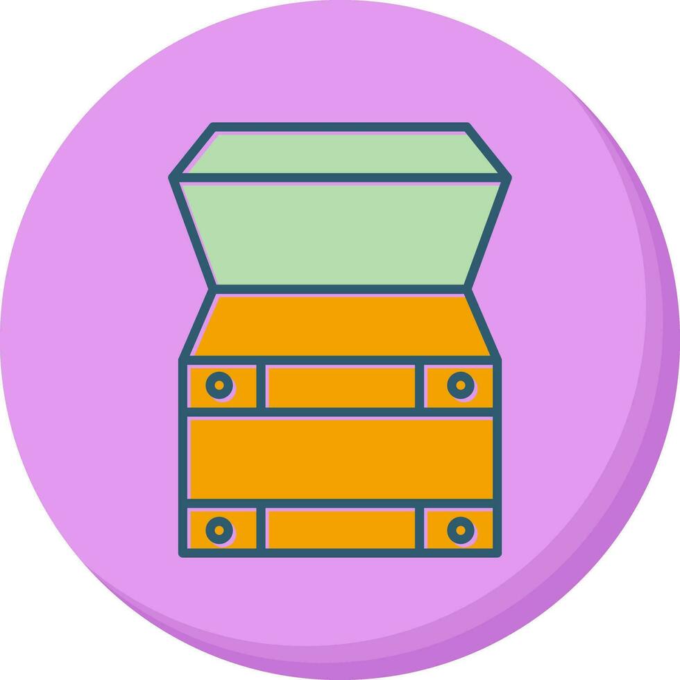 Open Treasure Box Vector Icon