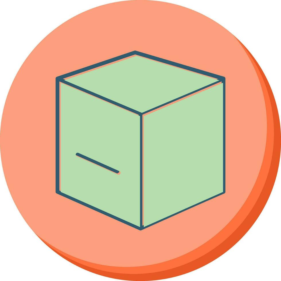 icono de vector de cubo