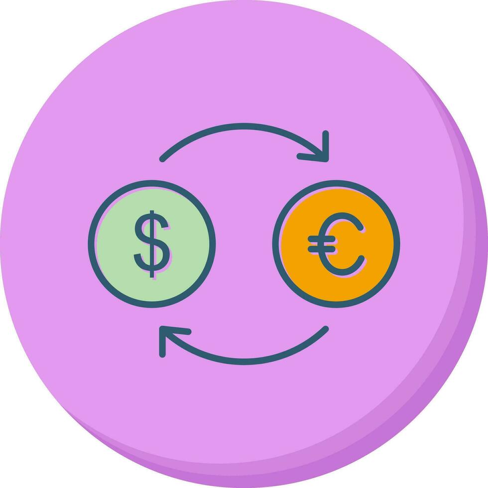 Dollar to Euro Vector Icon